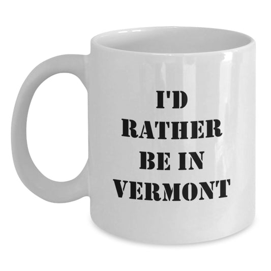 Vermont White Coffee Mug Keepsake for Him Graduation Gift - Main
