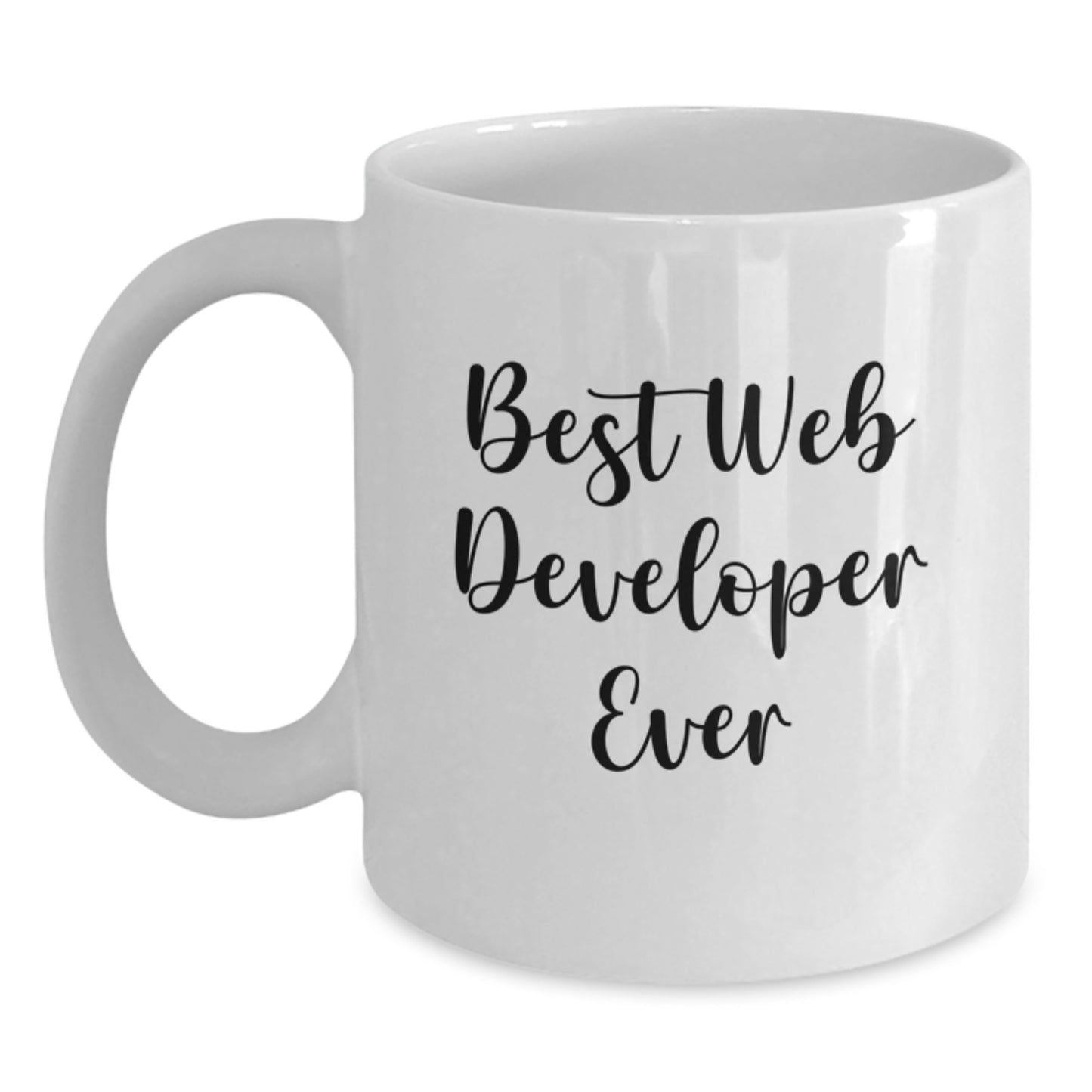 Birthday Gift White Coffee Mug for Her – Best Web Developer Ever Present - Main