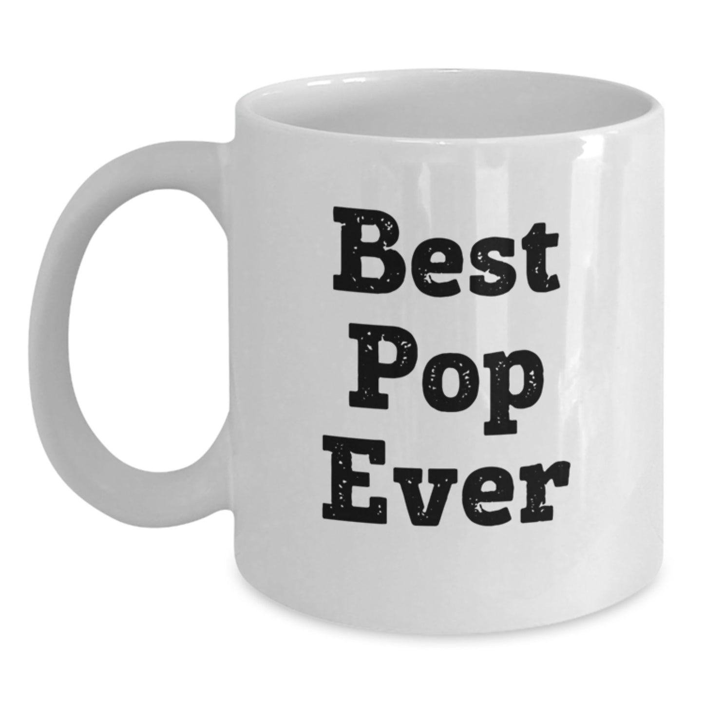 For Him Keepsake Birthday Gift White Coffee Mug 'Best Pop Ever' - Main