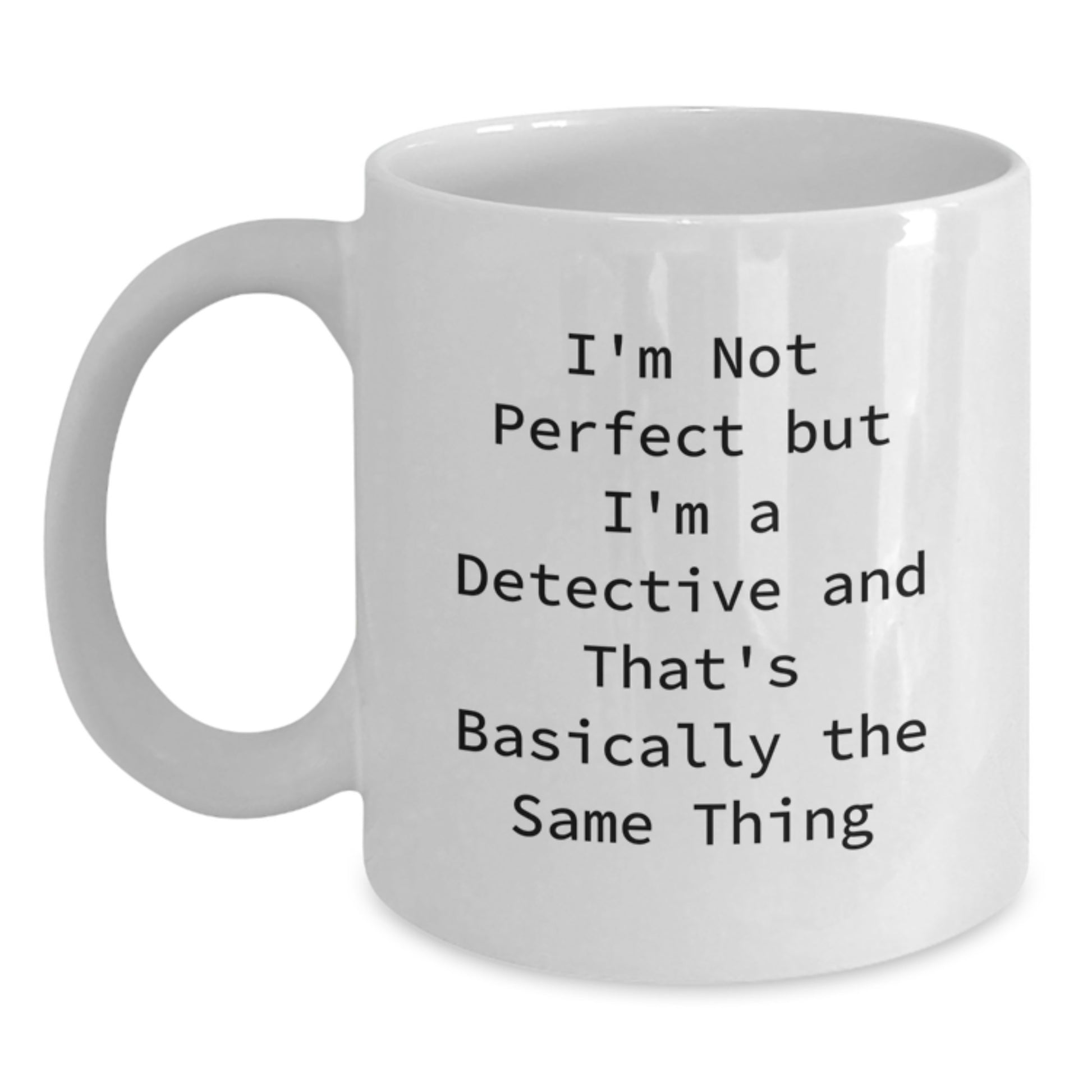 Detective Keepsake White Ceramic Coffee Mug for Him Birthday Gift - Main