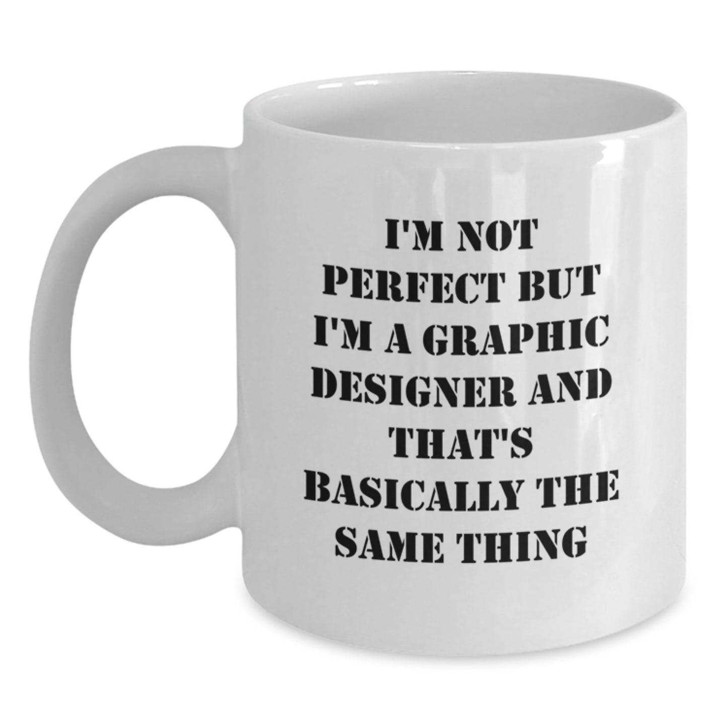 Birthday Gift White Coffee Mug for Her Graphic Designer Present - Main