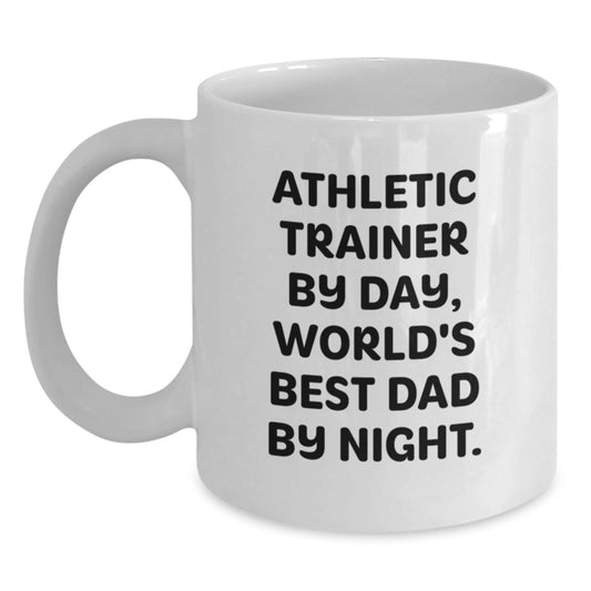 Funny Athletic Trainer Gifts from Men - White Coffee Mug for Dad - Main
