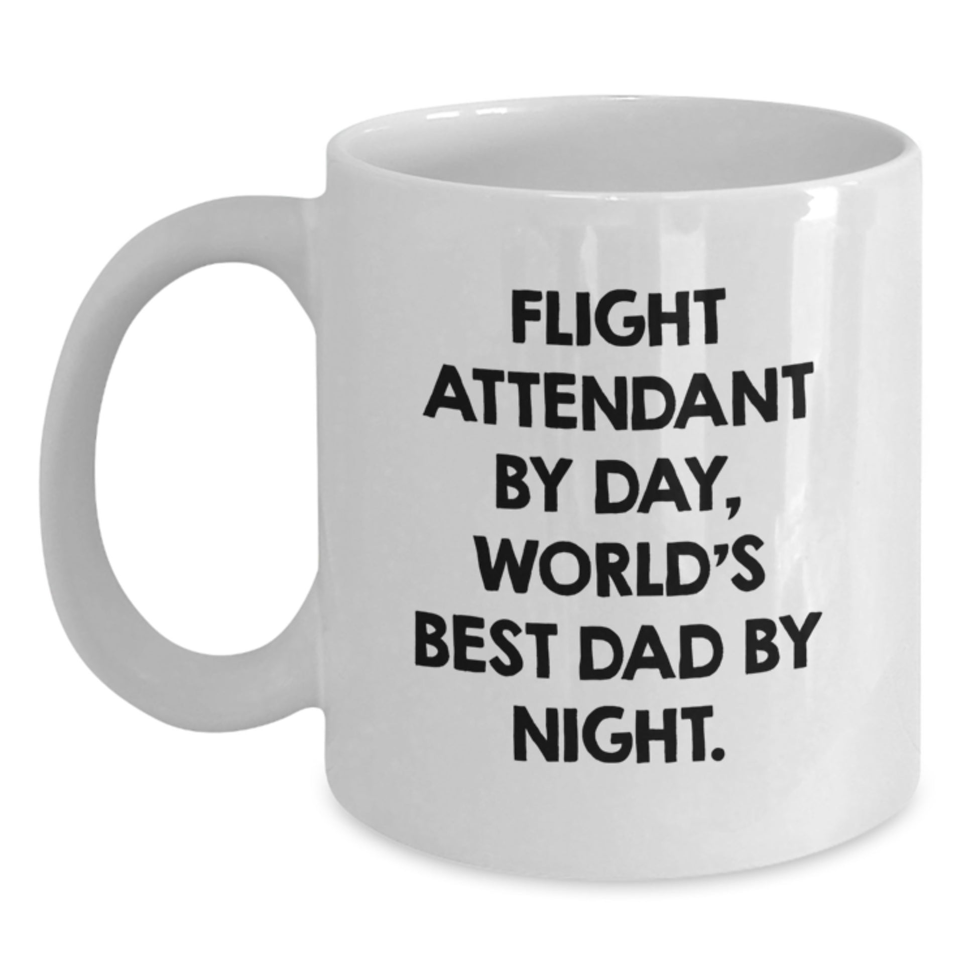Dad Flight Attendant Keepsake Mug for Him Birthday Gift White 15oz - Main