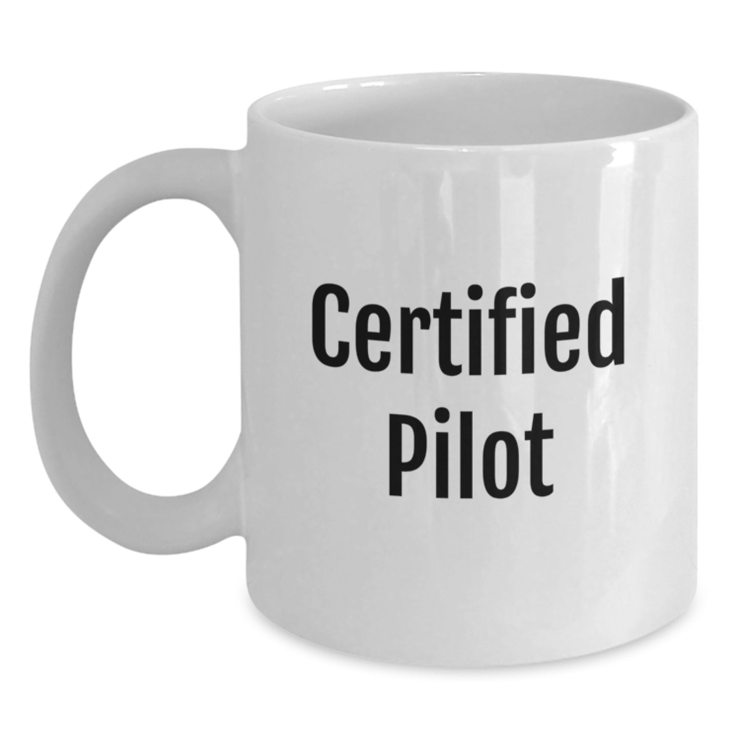 Funny Pilot Gifts for Christmas, Unique White Coffee Mug with 'Love is a Little Bit Crazy' Quote, Perfect for Pilots, from Friends or Family - Main
