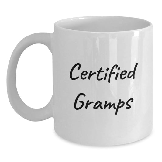 Humorous Gifts from Family for Gramps Funny White Coffee Mug - Birthday Unique Gifts - Main
