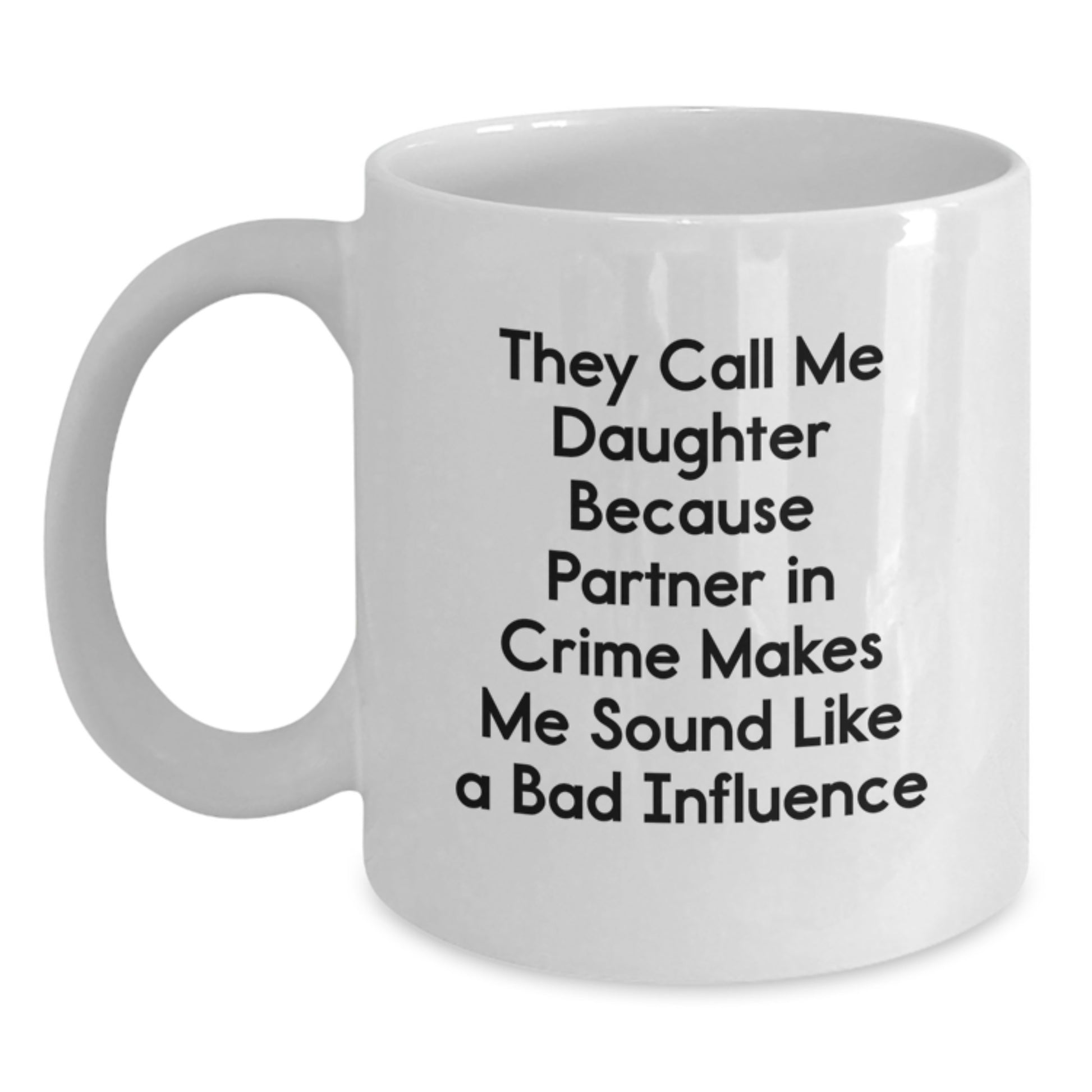 Funny Daughter Gifts from Mom, Daughter Coffee Mugs Birthday Unique Ideas, Daughter Mom Partner in Crime Mug - Main