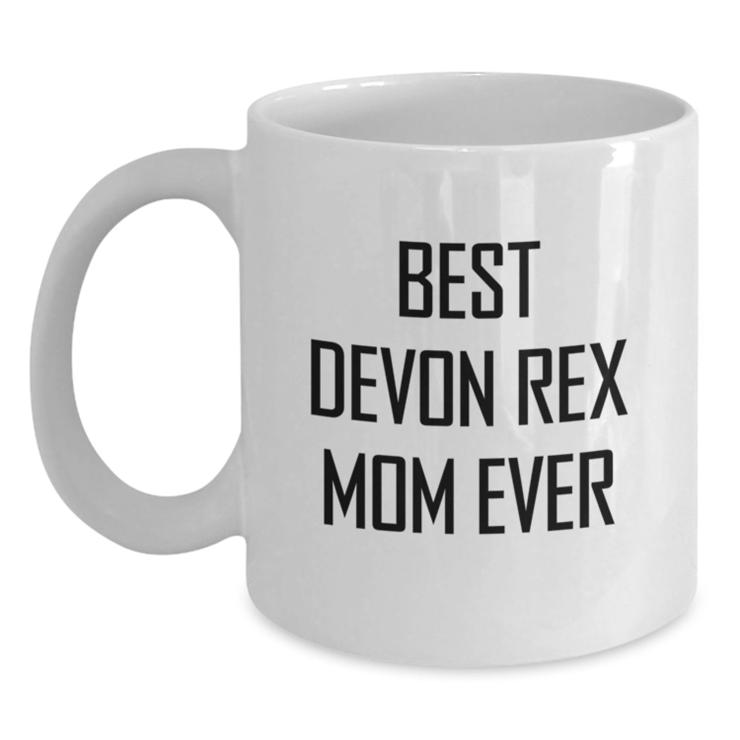 Funny Devon Rex Cat Mom Gifts from Men to Friends Birthday Unique Gifts White Coffee Mug - Main