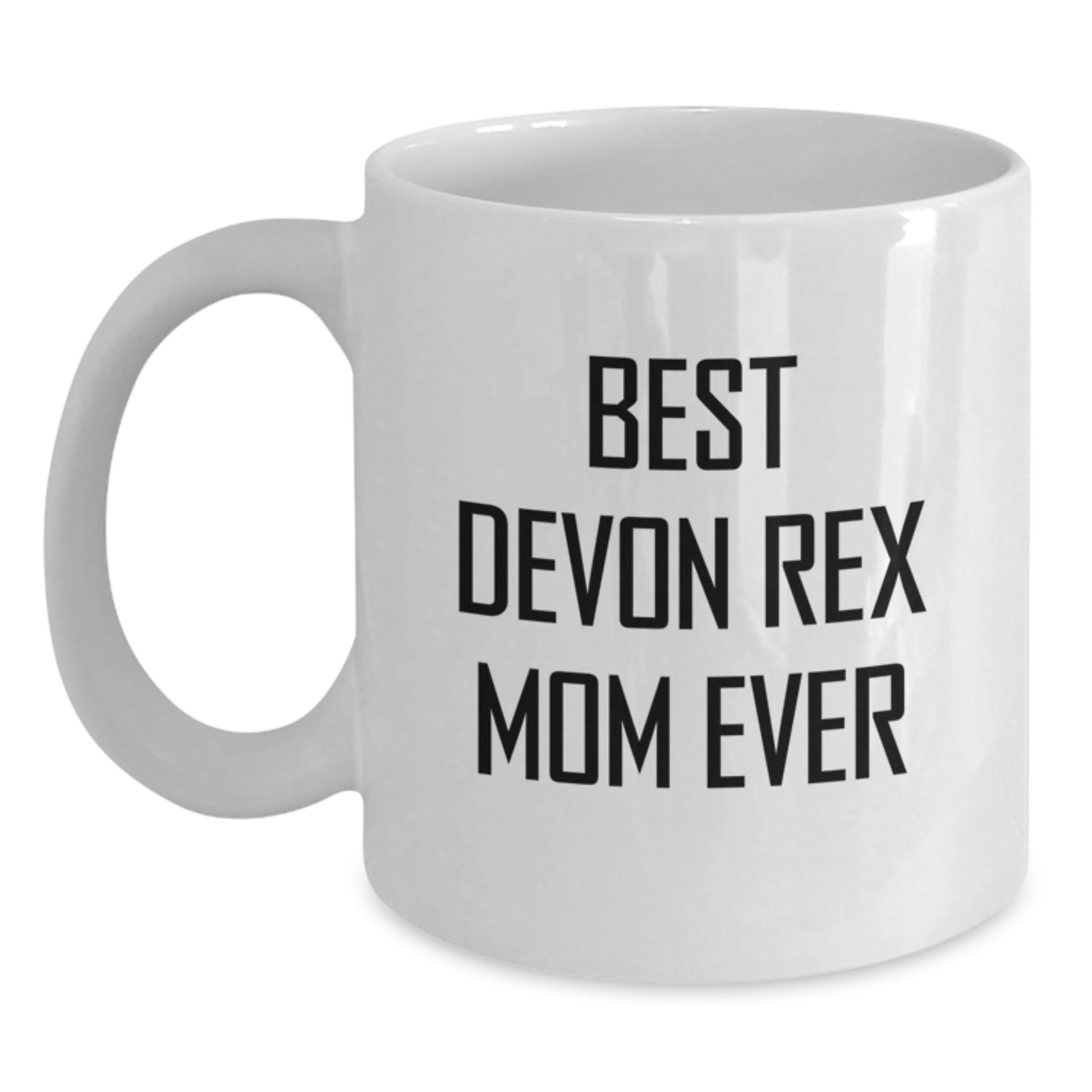 Funny Devon Rex Cat Mom Gifts from Men to Friends Birthday Unique Gifts White Coffee Mug - Main