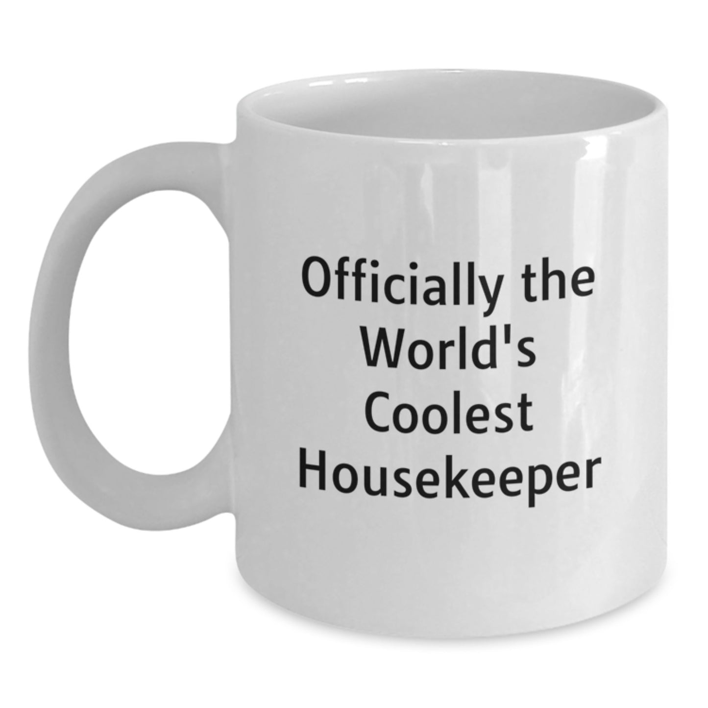 Funny Housekeeper Gifts, White Coffee Mugs for Housekeeper Friends, Christmas Unique Gifts from Family to Housekeeper - Main