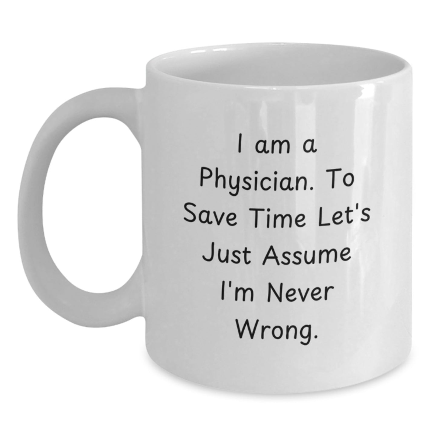Funny Physician White Coffee Mug Gifts for Men from Family, Christmas Unique Presents for Physician Friends - Main