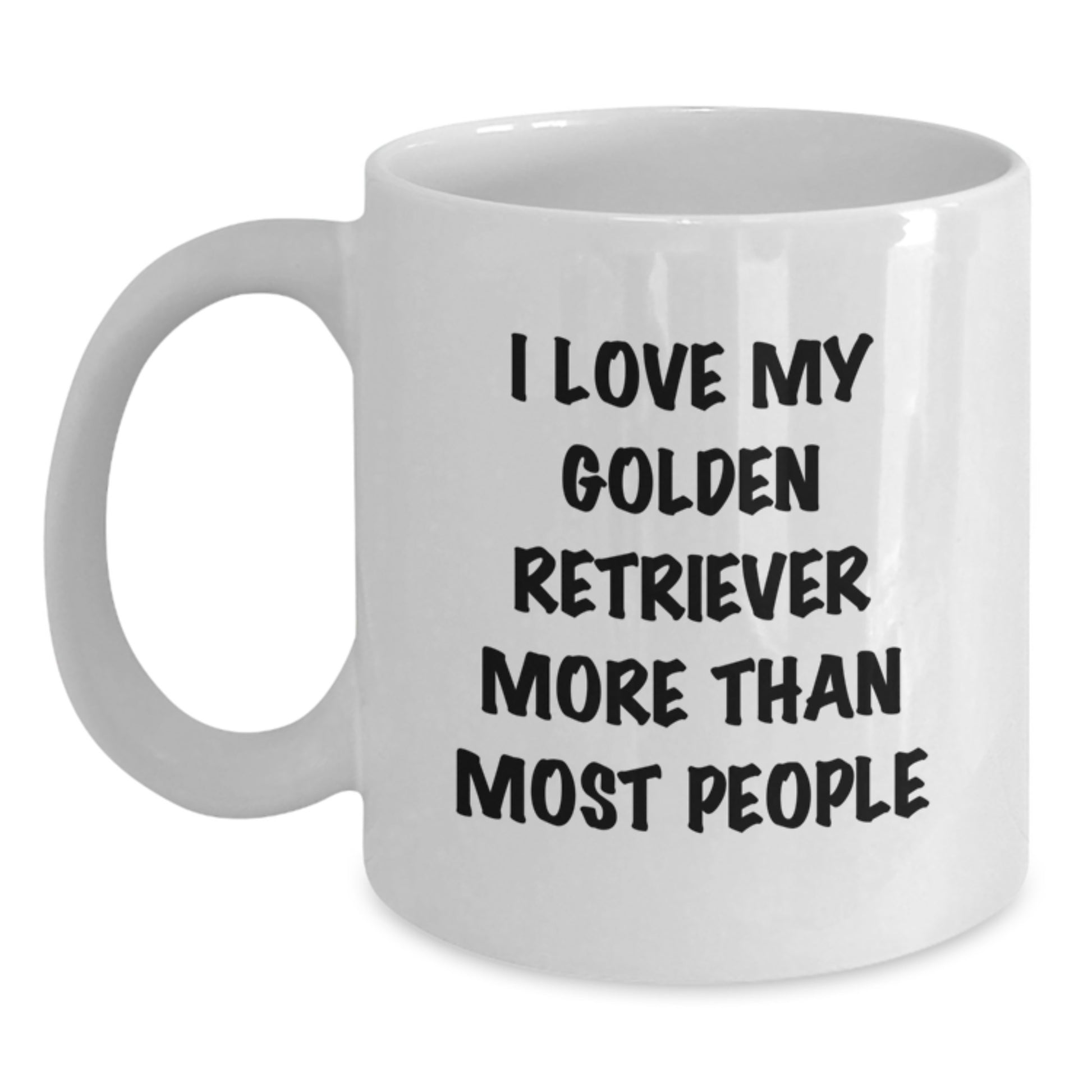 Funny Golden Retriever Dog Lover Gifts from Men to Friends - White Coffee Mug for Birthday Unique Presents - Main