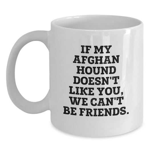 Funny Afghan Hound Dog Gifts from Men, Gifts for Afghan Hound Dog Lovers, White Coffee Mug, Birthday Unique Presents - Main