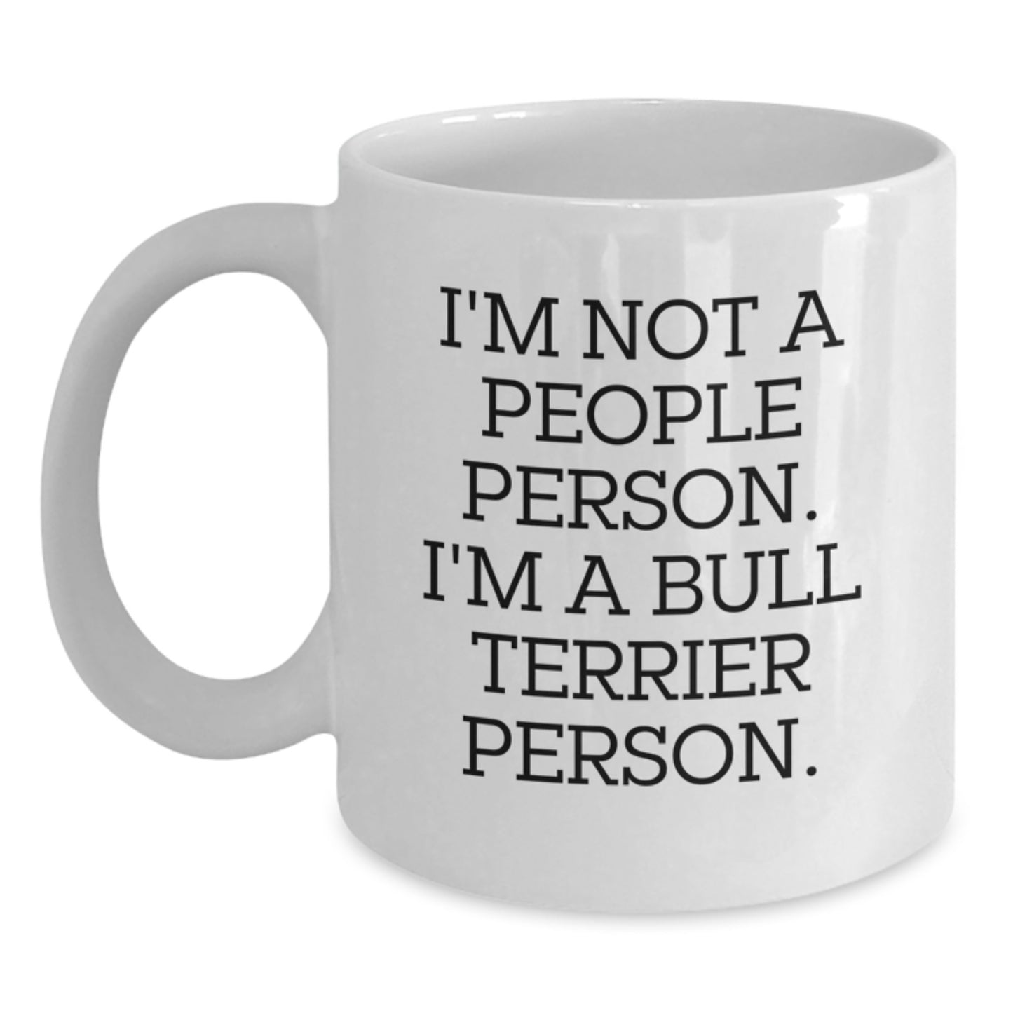 Funny Bull Terrier Dog Quotes Gifts from Family to Friends on Birthday Unique White Coffee Mug - Main