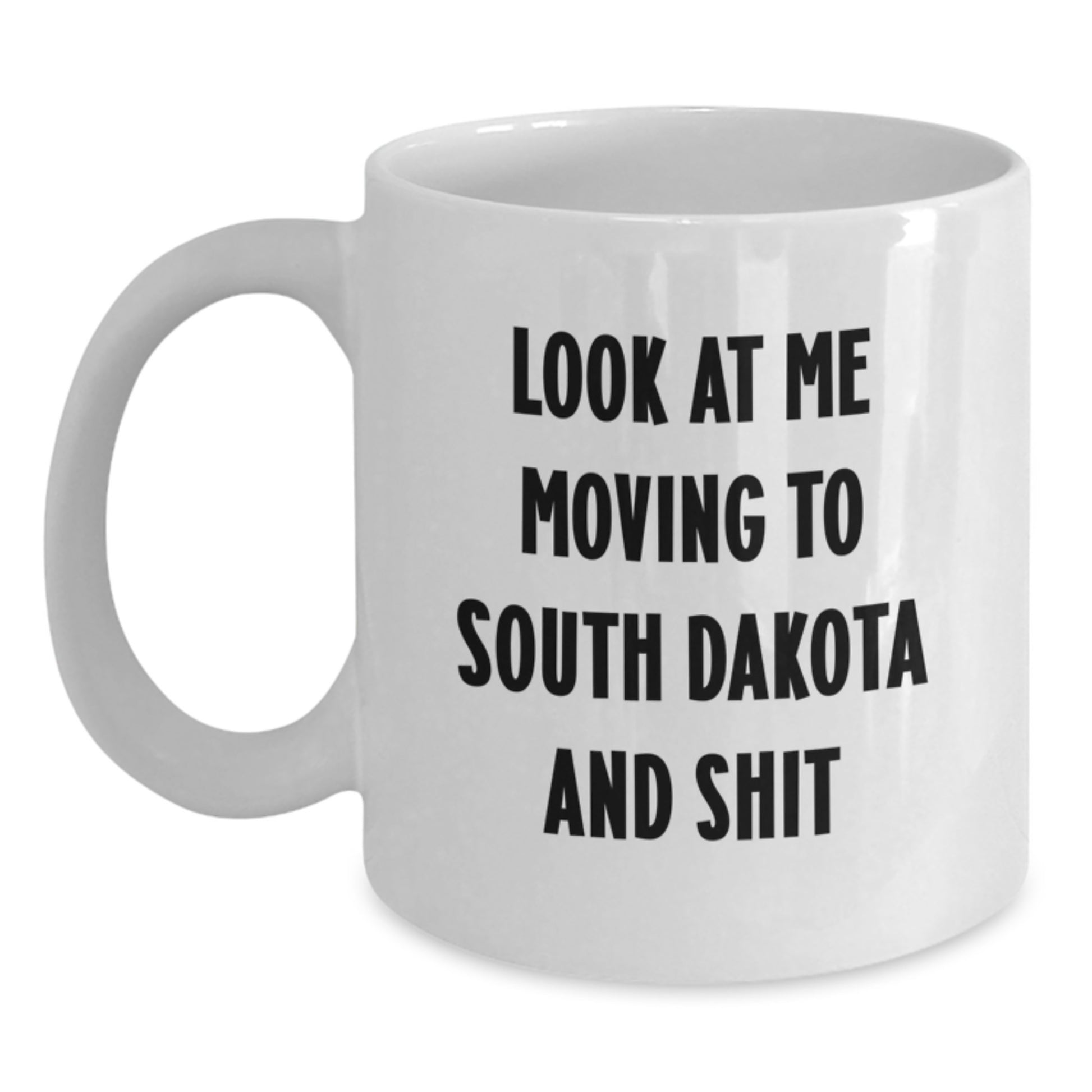 Funny South Dakota White Coffee Mugs Gifts from Family and Friends for Birthday, Unique Gifts for Men and Women Who Love the Mount Rushmore State - Main