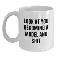 Load image into Gallery viewer, Gifts from Friends for Model Becoming - Funny White Coffee Mug for Graduation - Main
