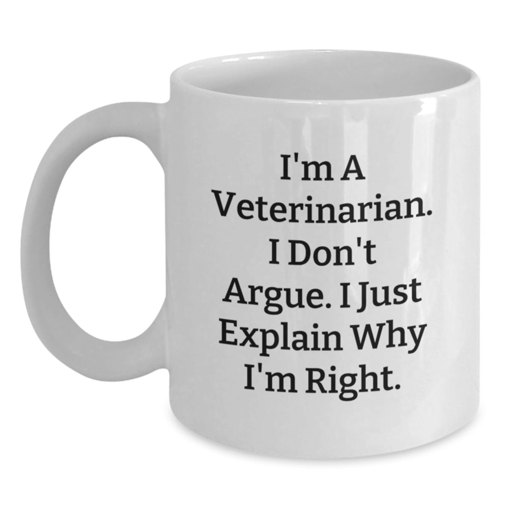 Funny Veterinarian Gifts from Friends and Family - White Coffee Mug for Graduation - Main