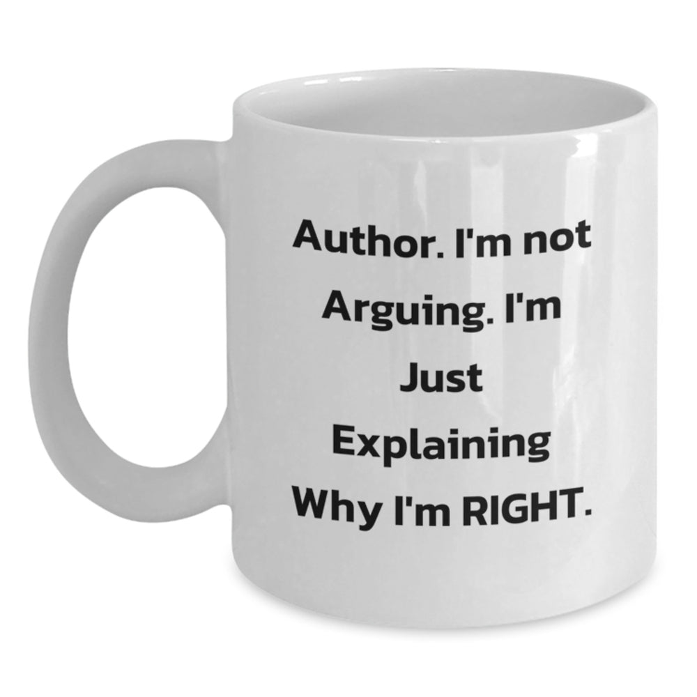 Author's Humorous Graduation Gifts for Friends and Family - Funny White Coffee Mug - Main