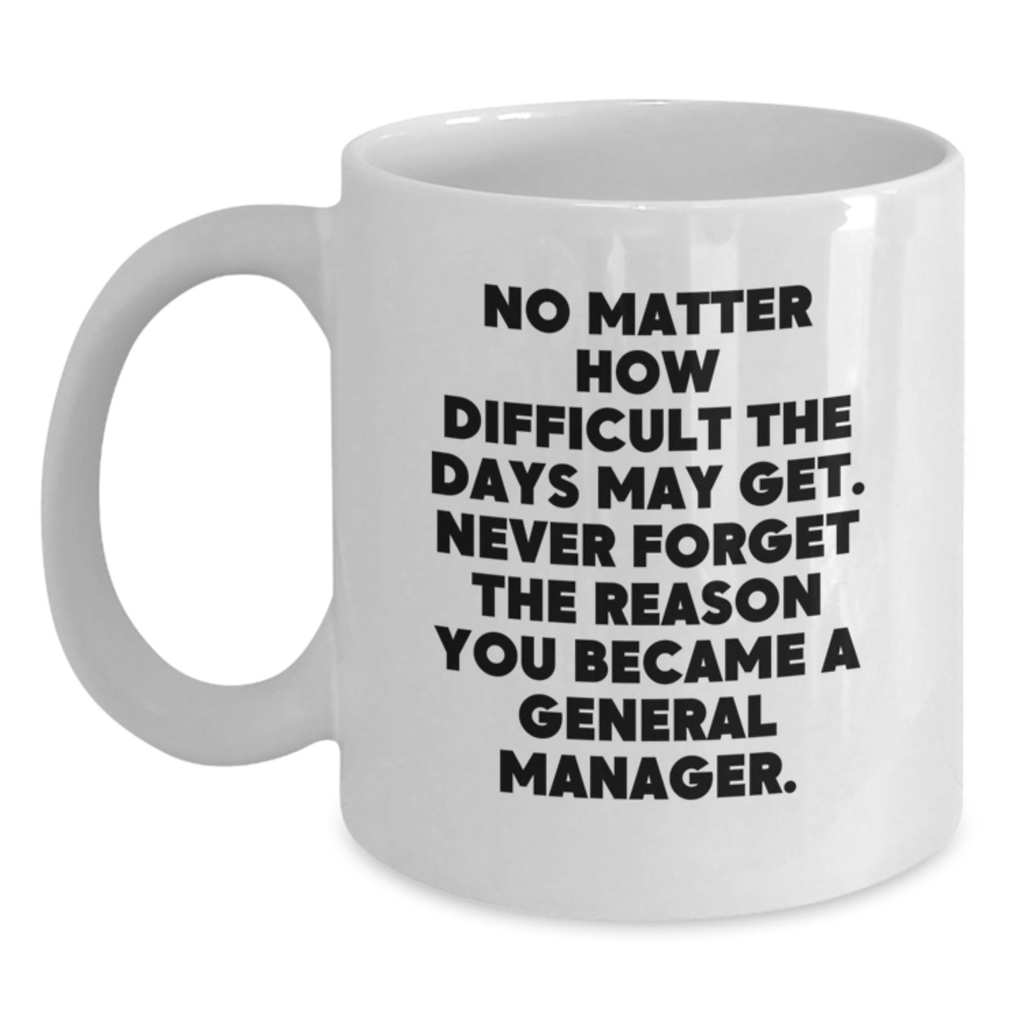 Funny General Manager White Coffee Mug Gifts for Him from Friends, Unique Christmas Unique Gifts for Him, General Manager Appreciation - Main