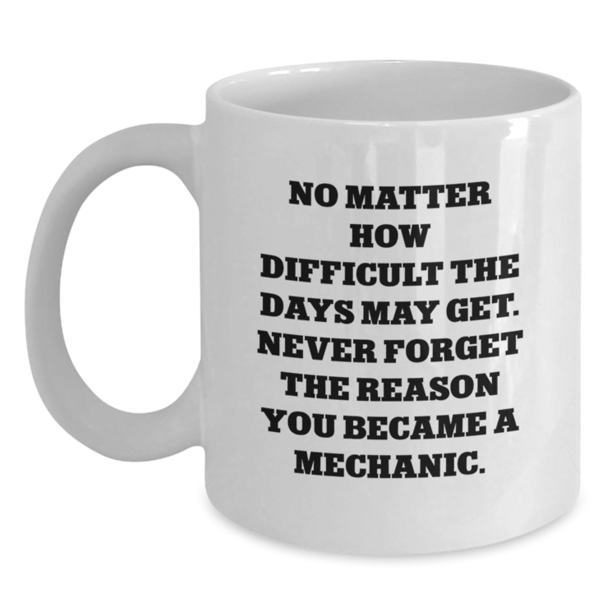 Mechanic Coffee Mug Gifts from Friends for Birthday, Inspirational Quote, White Ceramic, 11oz or 15oz, Microwave and Dishwasher Safe - Main