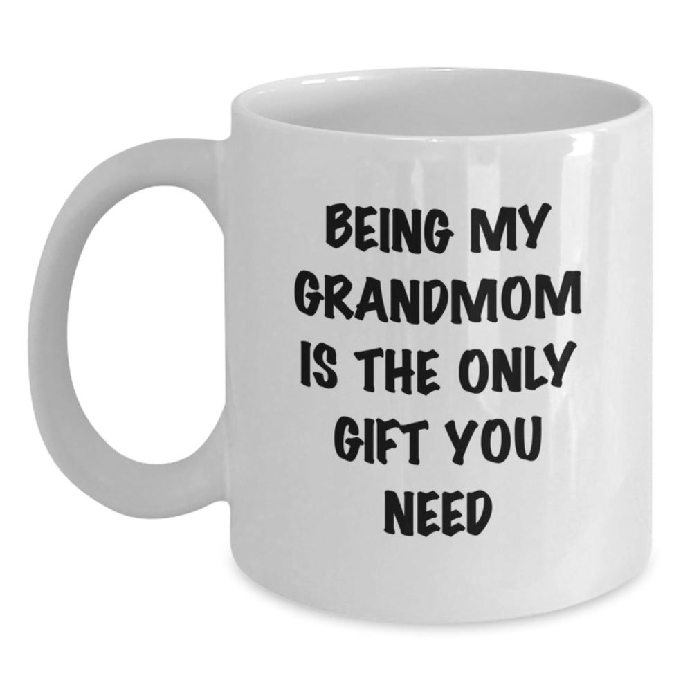 Funny Grandmom Quotes Gifts for Her White Coffee Mug from Family, Grandkids, or Friends for Birthday Unique Gifts - Main