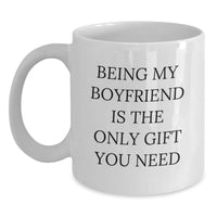 Load image into Gallery viewer, Funny Sweetheart Gift Quotes White Coffee Mugs for Him from Friends, Unique Birthday Unique Gifts for Men, Being My Sweetheart Is The Only Gift You Need Mug - Main
