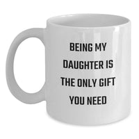 Load image into Gallery viewer, Funny Daughter White Coffee Mug Gifts from Mom or Dad for Daughter on Christmas - Main
