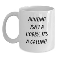 Load image into Gallery viewer, Funny Hunting Quotes for Him Christmas Unique Gifts from Mom to Son White Coffee Mug - Main
