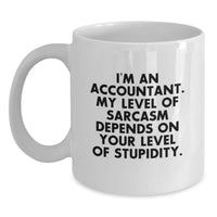 Load image into Gallery viewer, Funny Accountant Gifts for Men, White Coffee Mugs with Sarcasm Quote, Gifts from Friends to Accountant Coworkers, Unique Christmas Unique Gifts - Main
