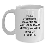 Load image into Gallery viewer, Funny Operations Manager Christmas White Coffee Mug Gifts from Friends - Gifts for Operations Manager, Men, and Women - Main
