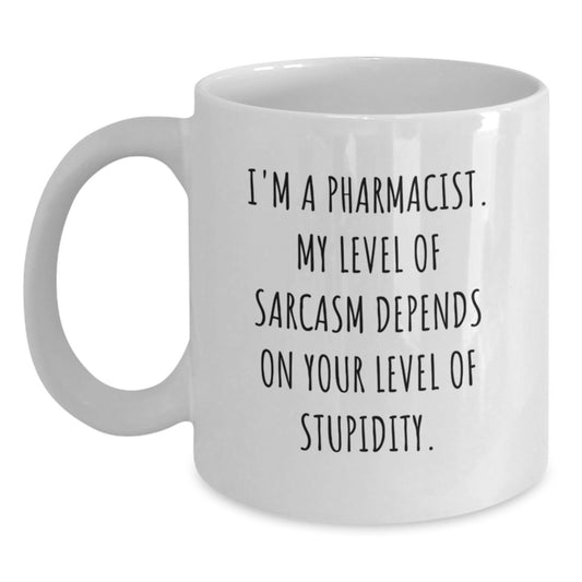 Funny Pharmacist White Coffee Mug Gifts from Friends for Christmas Unique Presents - Main