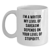 Load image into Gallery viewer, Gifts from Friends for Writer - Funny White Coffee Mug - I&#39;m A Writer - Humorous Christmas Unique Gift for Men or Women - Main
