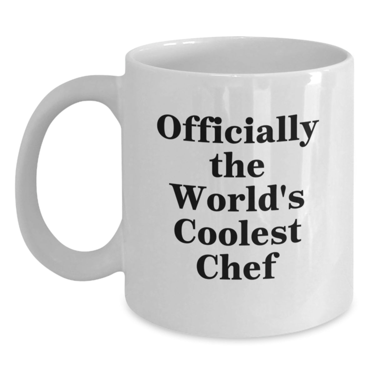 Unique Christmas Unique Gifts for Chefs, Funny 'Officially The World's Coolest Chef' White Coffee Mug, Gifts from Men to Men, Women, Family, Friends, Coworkers - Main