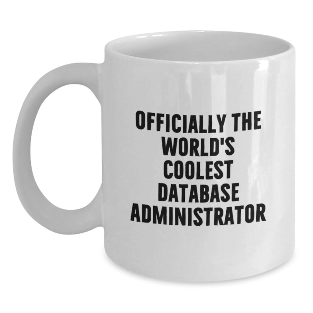 Funny Database Administrator Christmas Unique Gifts from Friends for Men Women White Coffee Mugs - Main