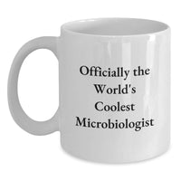 Load image into Gallery viewer, Funny Microbiologist White Coffee Mug Gifts from Men to Microbiologist Friends at Christmas - Main
