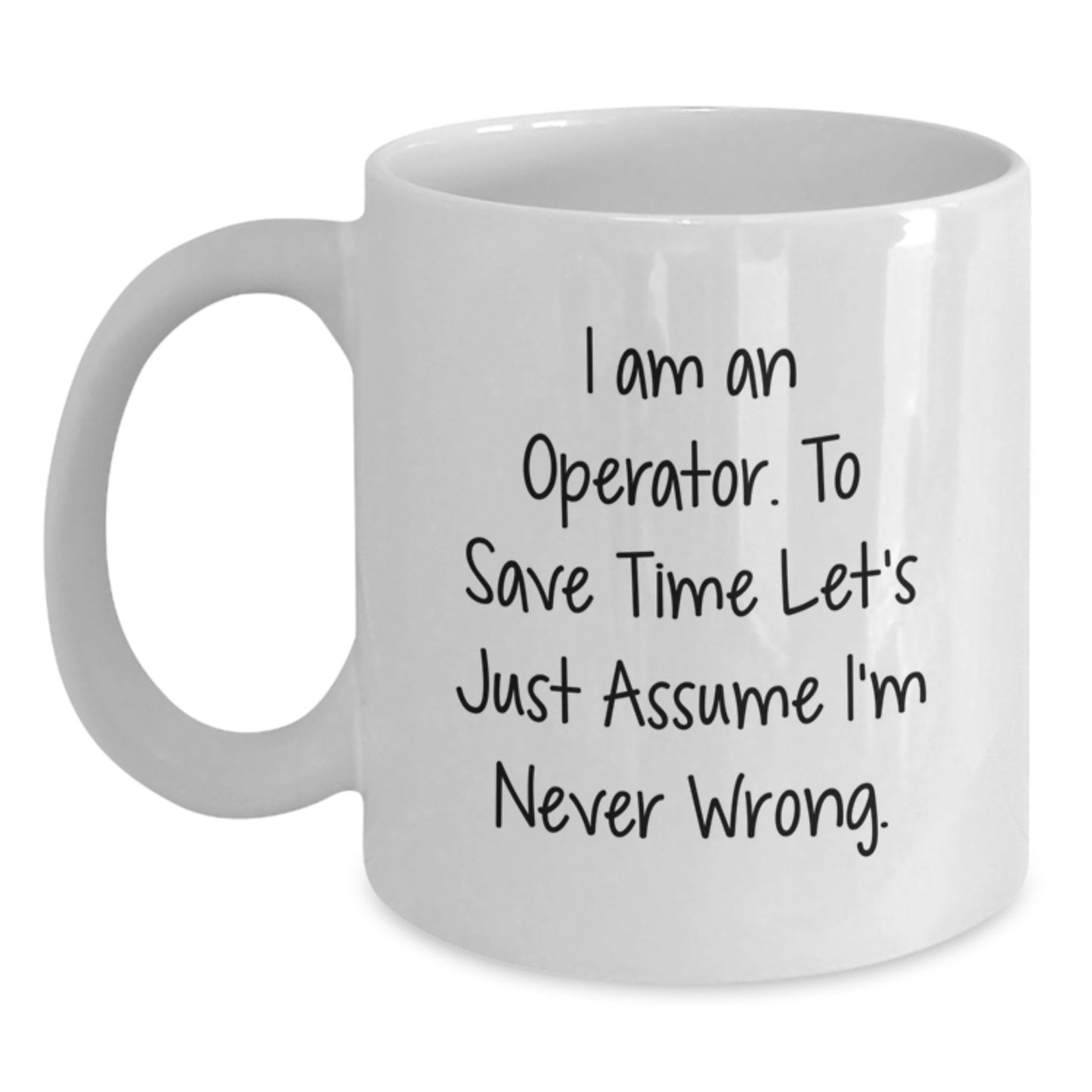 Operator Humor Funny White Coffee Mug Gifts from Family for Operator at Christmas - Main