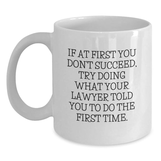 Funny Lawyer Gifts from Friends to Lawyer Men White Coffee Mugs for Christmas Unique Gifts - Main