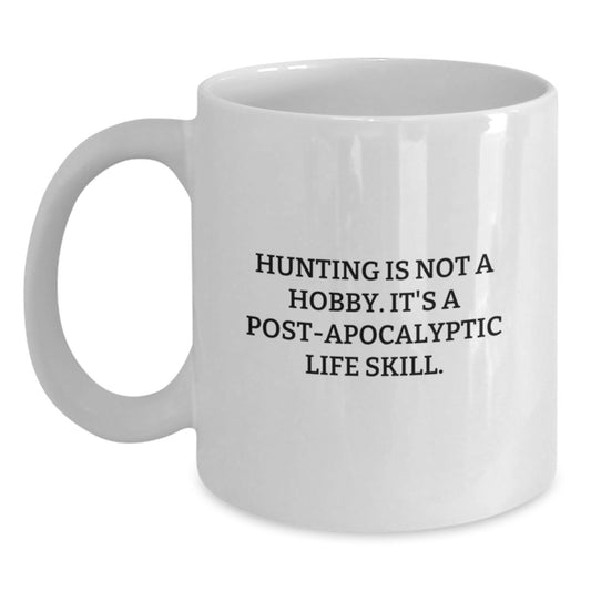 Funny Hunting Gifts from Men for Fellow Hunters, White Coffee Mug, Perfect for Christmas Unique Gifts - Main