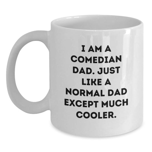 Funny Comedian Dad White Coffee Mug Gifts from Family for Comedian Birthday - Main
