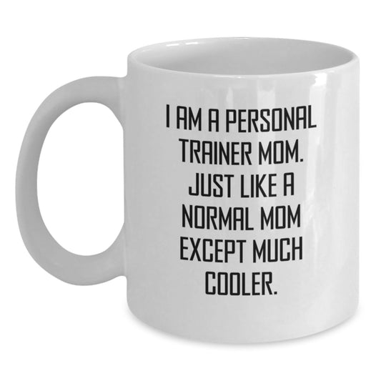 Funny Personal Trainer Mom Gifts from Family for Birthday - White Coffee Mug - Main
