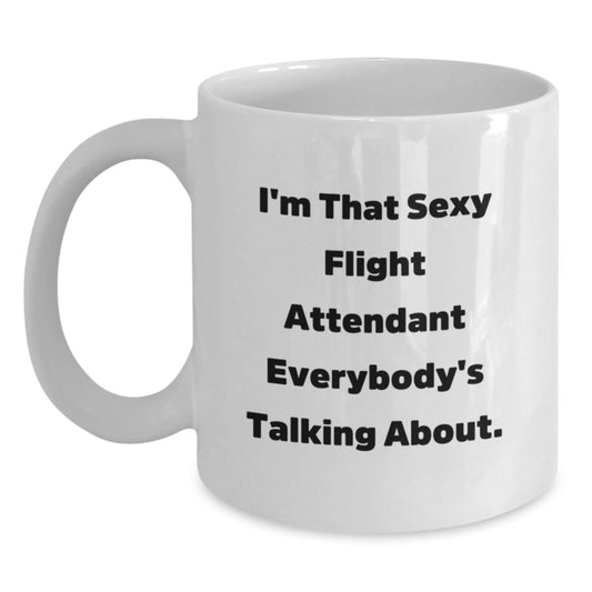 Funny Flight Attendant Gifts from Men to Their Favorite White Coffee Mug Lover on Valentine's - Main