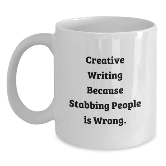 Funny Creative Writing White Coffee Mug Gift for Writers Birthday from Friends - Main