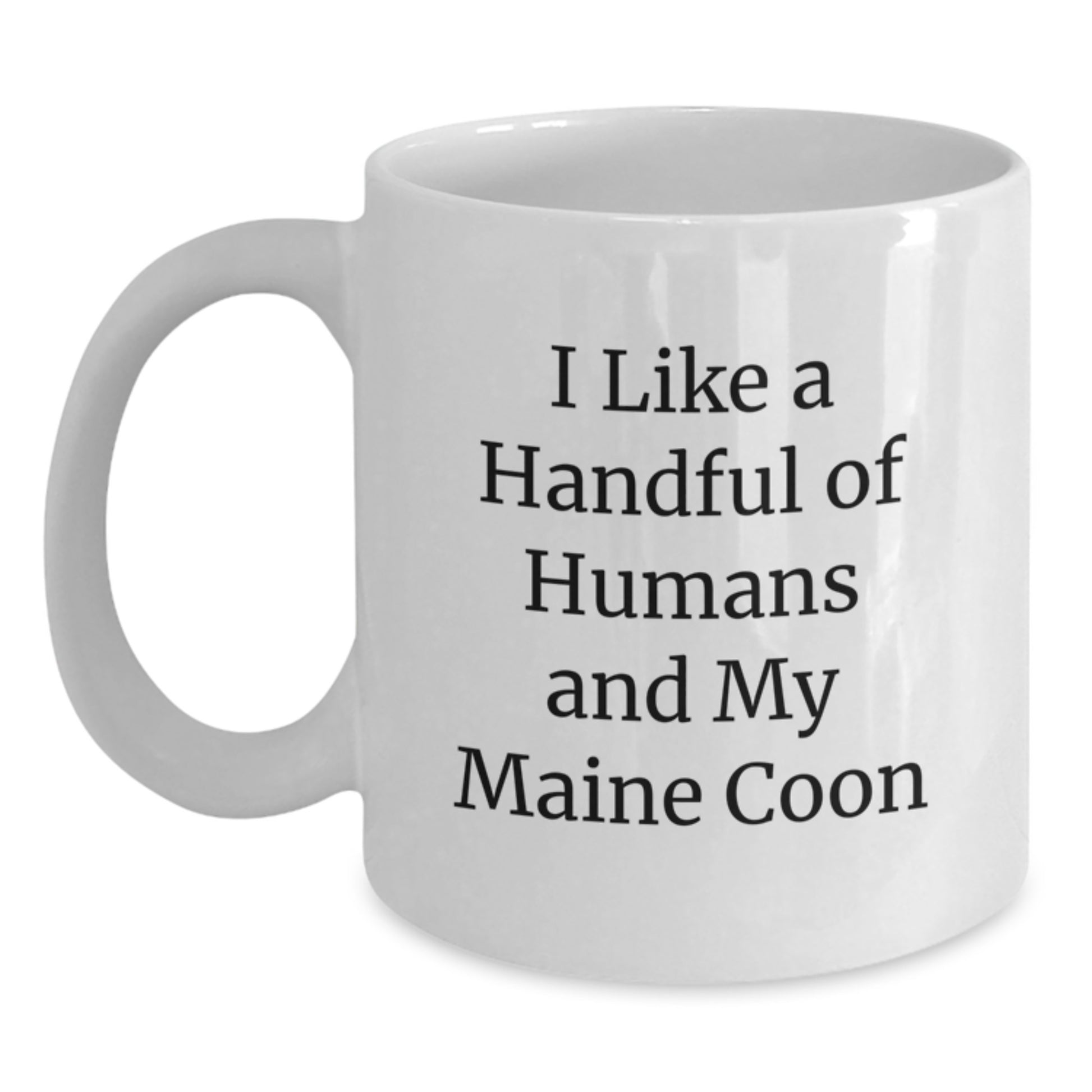 Funny Maine Coon Cat Gifts from Men to Friends, White Coffee Mug for Valentine's Unique Gifts - Main