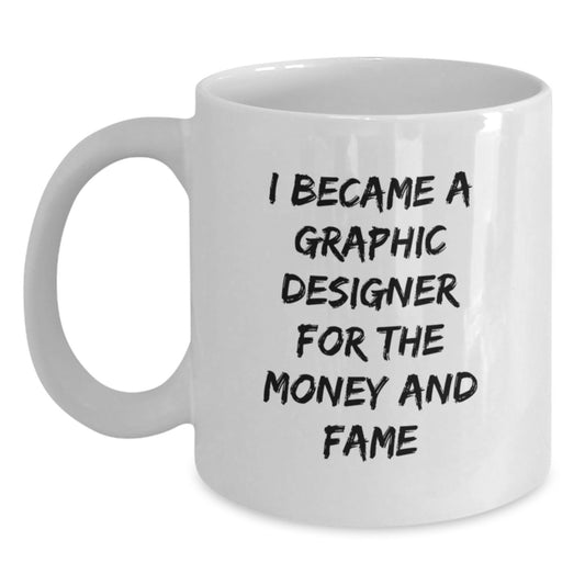 Love Being a Graphic Designer Funny Valentine's Gifts for Graphic Designers, Gifts from Friends, White Coffee Mug, 11oz or 15oz Capacity - Main