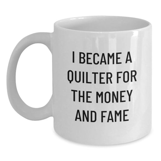 Funny Quilter Gifts from Family - White Coffee Mug for Quilters on Mother's Day - Main