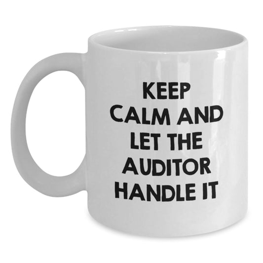Funny Auditor Gifts White Coffee Mugs from Friends on Father's Day for Dad - Main