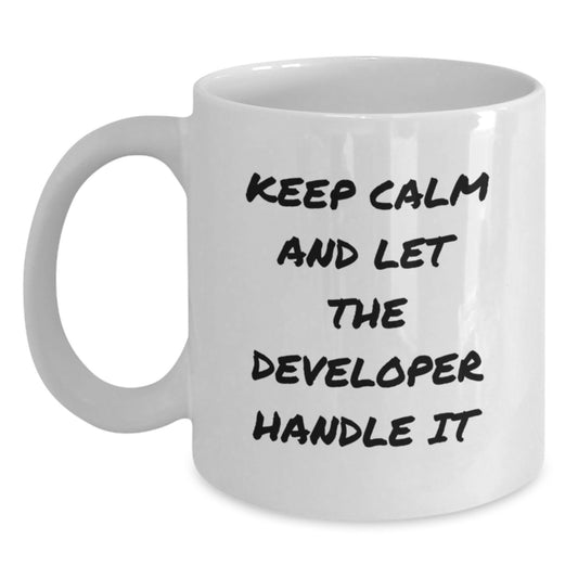 Funny Developer Gifts - White Coffee Mug - Valentine's Unique Gifts from Men to Developer Friends - Main