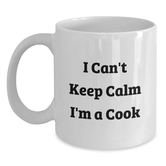Funny Cook Gifts from Mom for 'I Can't Keep Calm I'm A Cook' White Coffee Mug - White - Main