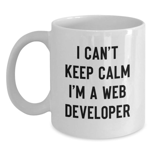 Funny Web Developer Gifts from Men for Web Developer Husband on Father's Day Unique White Coffee Mug - Main