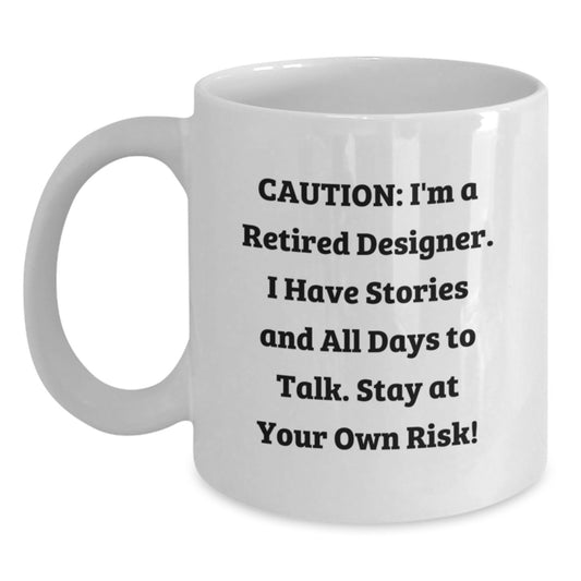 Funny Designer White Coffee Mug - Gifts from Friends to Graduation Unique Gifts for Designer - Main