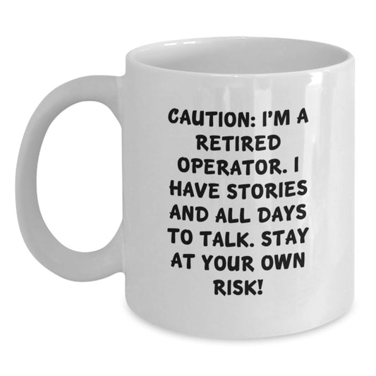 Funny Operator Mug Gifts from Men to Their Favorite Operator Friends on Valentine's - Operator Humor White Coffee Mug - Main